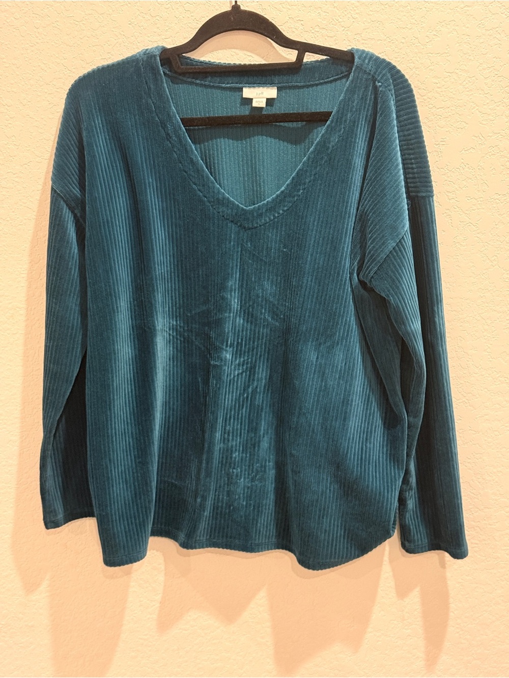 J. Jill Teal Velvet Top